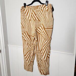MAELU Block Print Slow Fashion Casual Geometric Pants